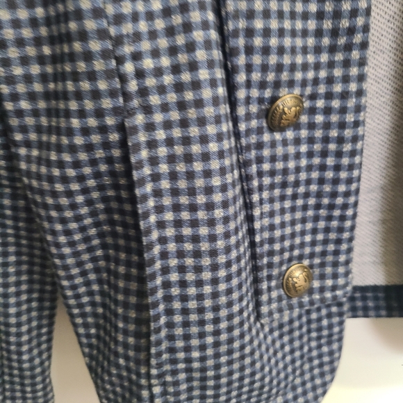 Tommy Hilfiger Fashion Stylish Comfy Trendy Travel Plaid Blue/ Gray Jacket Sz M - Picture 4 of 7